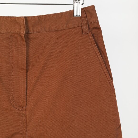 Tibi Cococa Brown Organic Cotton Twill Maxi Aline Skirt - Picture 5 of 11